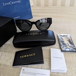 Versace Sun Glasses Black With Gold