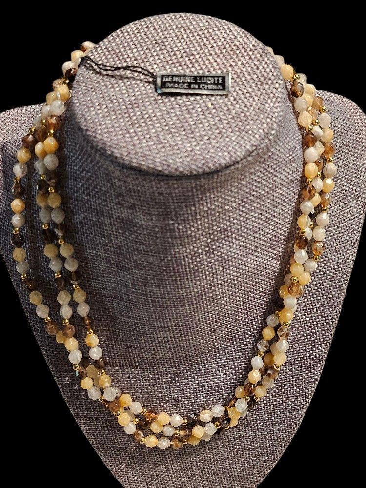 Elegant multistrand Beaded Necklace