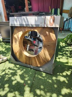 Wooden Circular Mirror