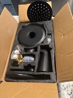 Black matte shower set up