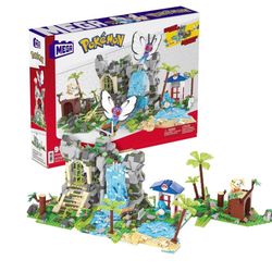MEGA Pokemon Action Figure Building Toys for Kids, Jungle Voyage with 1362 Pieces, 4 Poseable Characters