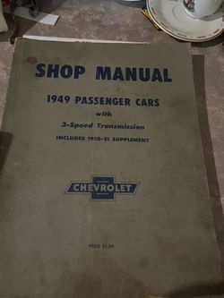 1949 Chevrolet Passenger Cars Shop Manual