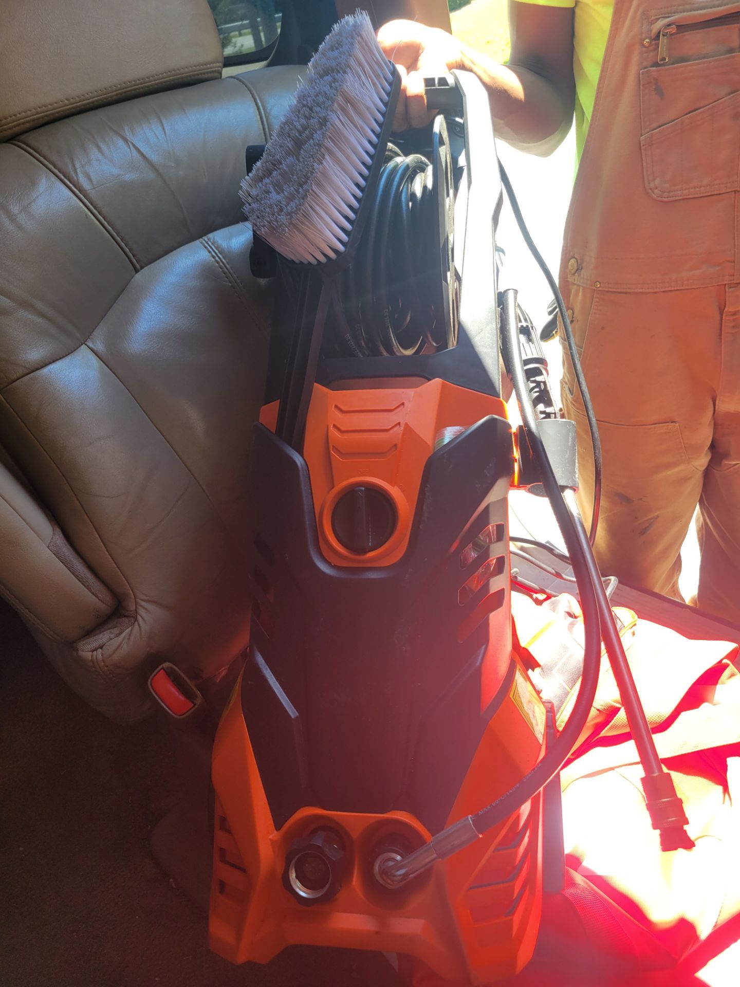 Black and orange power washer