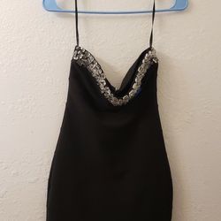 Black Dress With Beads 