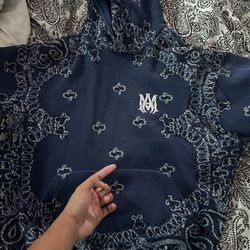  amiri -Bandana Cashmere- Blend Hoodie Large