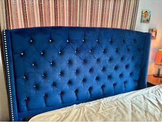 Adjustable King headboard and full bed frame.