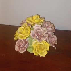 Vintage Capodimonte Floral Centerpiece