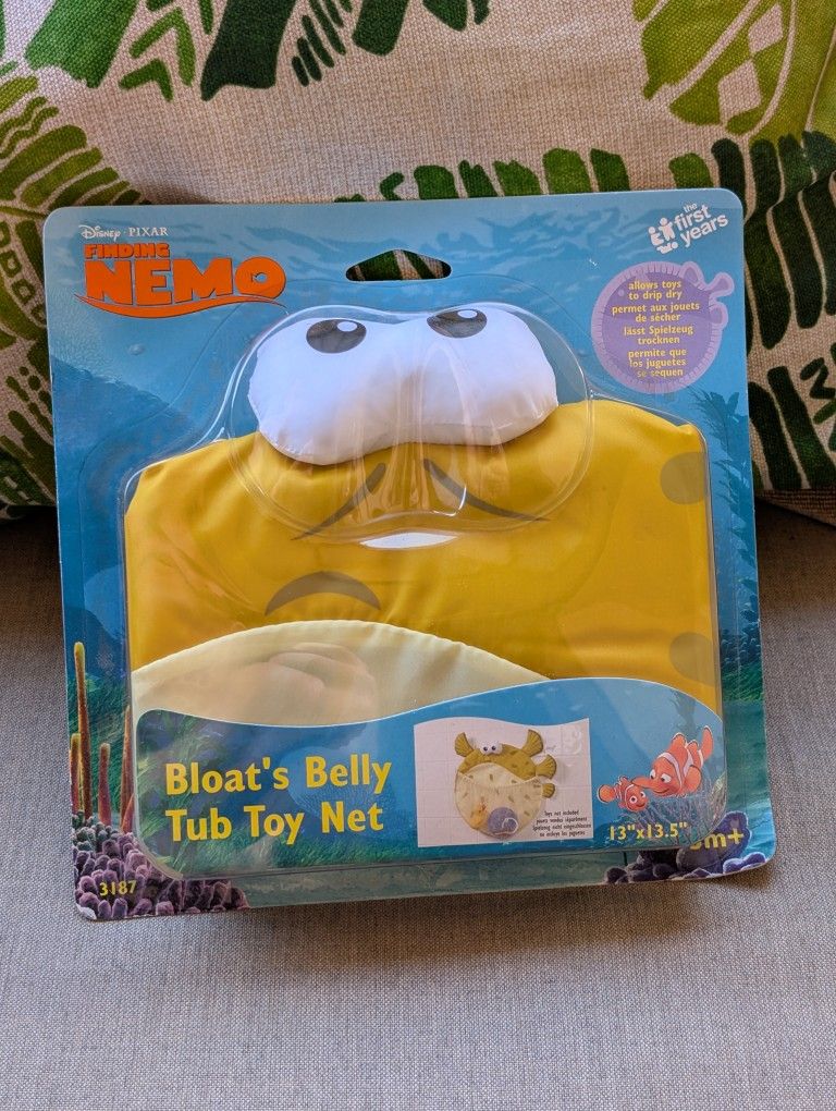 Finding Nemo Bloat's Belly Tub Toy Net | VTG 2005 The First Years | NOS | Disney