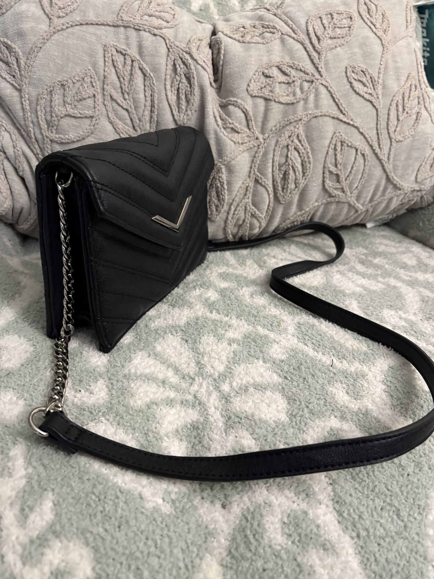 Black Leather Crossbody Bag
