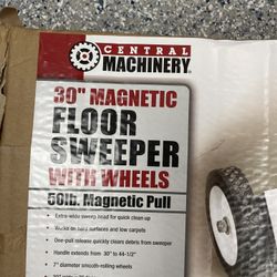 30” Magnetic Floor Sweeper With wheels 