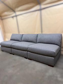 RH Maxwell Modular 3-Piece Armless Sectional Sofa