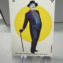 TOPPS BATMAN (1989 Series 2) STICKER/PUZZLE CARD #31 ORANGE BORDER (C)