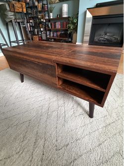 Mid century modern lift top coffee table