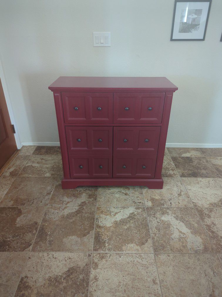 Red Wood Cabinet/Dresser
