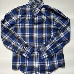 Mens American Eagle Classic Dress  Shirt / Flannel Prep Fit Size Small