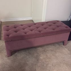 Mauve Pink Bench With Storage