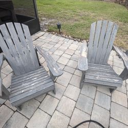 Wood Adirondack Chairs **Set Of 4**