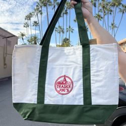 Trader Joe’s Large Canvas Tote Bag - Forest Green