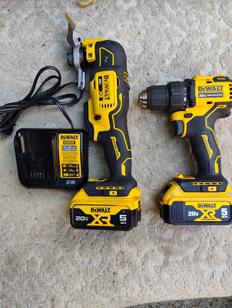 DeWalt drill & 20V MAX* XR 3-Speed Cordless Oscillating Multi-Tool