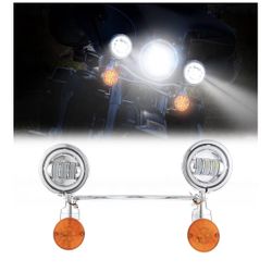 Motorcycle Passing Lights / Angel Eyes Headlamp For Harley Davidson With Bracket