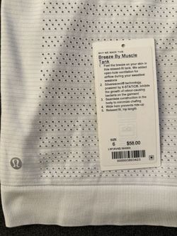 Lululemon Breeze By Muscle Tank, Sz 6 