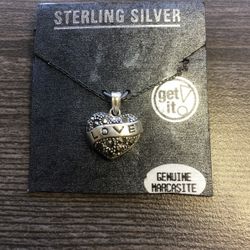 new sterling silver pendant & necklace set