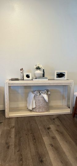 Entryway Table - wood/glass top