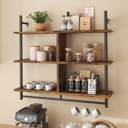 Industrial Wall-Mounted Shelf
