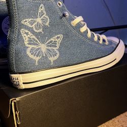 Converse Chuck Taylor All Star Hi Sneaker- Denim/ Butterfly