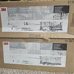 2 Case Of 5 Each One 3M White Super Polish Pads 14 in 61-5000-4508-5