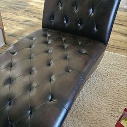 Leather Brown Chaise