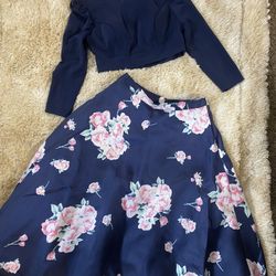 Beautiful 2 Piece Ball Gown For Homecoming Or Prom