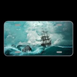 License Plate Novelty Car Front Ship Shipwreck Adventure Setting
