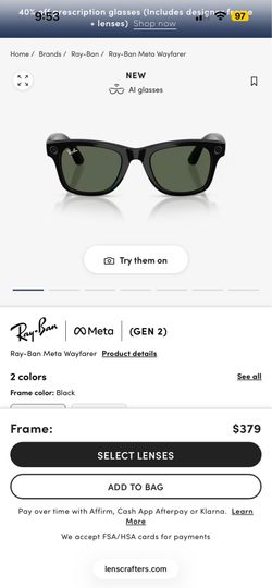 Rayban wayfarer gen 2