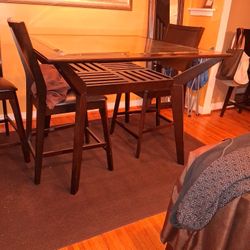 Dark Wood Dining Room Set