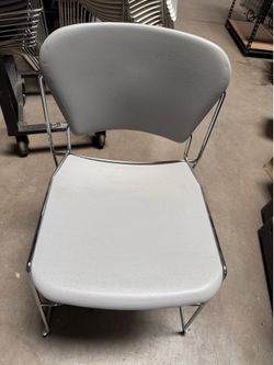KI Perry Chairs (200 Available) — Designer Stacking Chairs, Chrome Frame