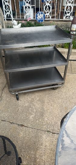 Cart Rolling, Stainless Steel three shelves