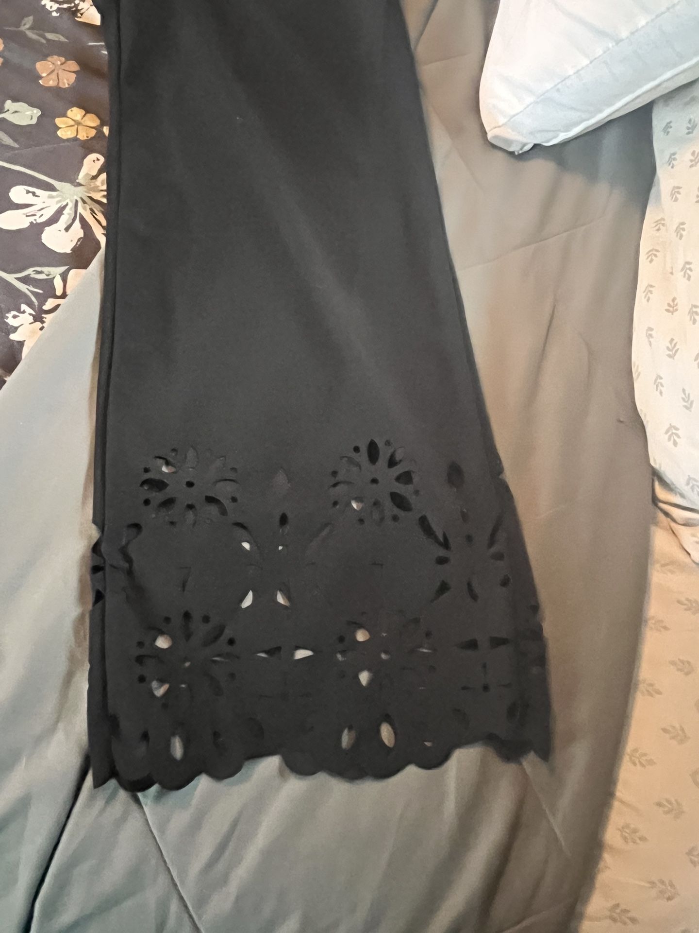 Black Pants With Fun Hem