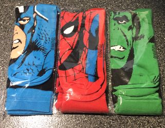 Spider-Man hulk captain America socks. One size fits most you choose character!