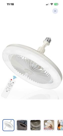 “New”Screw in Socket(3 color)Dimmable,w/remote Ceiling Fan Light with Remote
