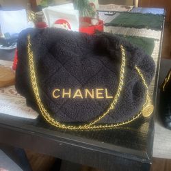 Beautiful Black Fuzzy Bag