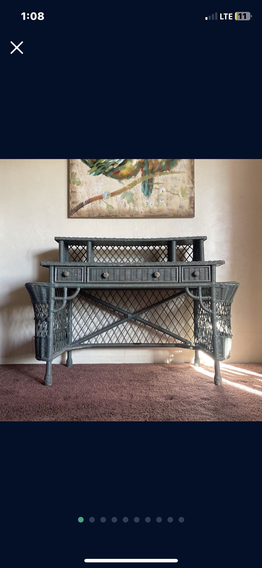 Unique Wicker Desk