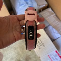 Pink Belt Collar With AirTag Holder
