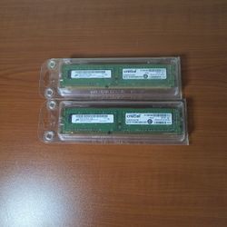 NEW 4GB (2x 2GB) Crucial 256Mx64 RAM CT25664BD1339.8FMR DDR3