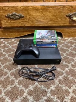 Microsoft Xbox One X w/ Controller & 5 Games