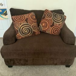 Brown Oversized Chair 