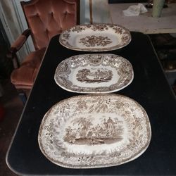 British Rivers 1840s Platersnot Sure About The Bigger Plate Great Cond Hung On Wall Most Of Its Life