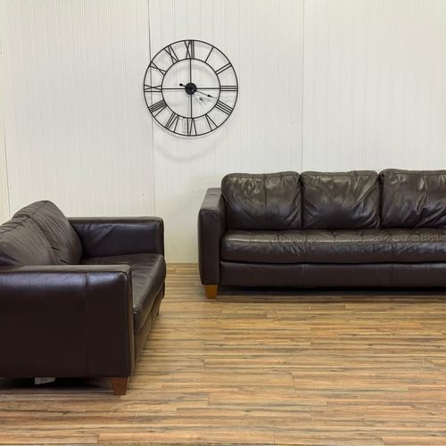 Natuzzi leather couch & loveseat set delivery available