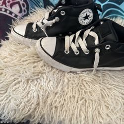 Leather Black All StarChuck Taylor Converse Size 3 Boys