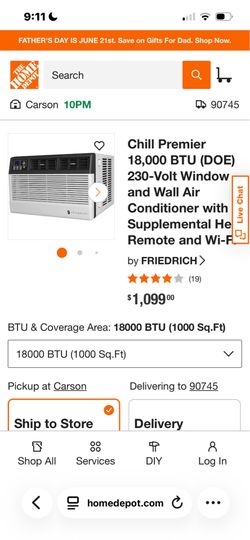 Ac unit FRIEDRICH 18000 btu
